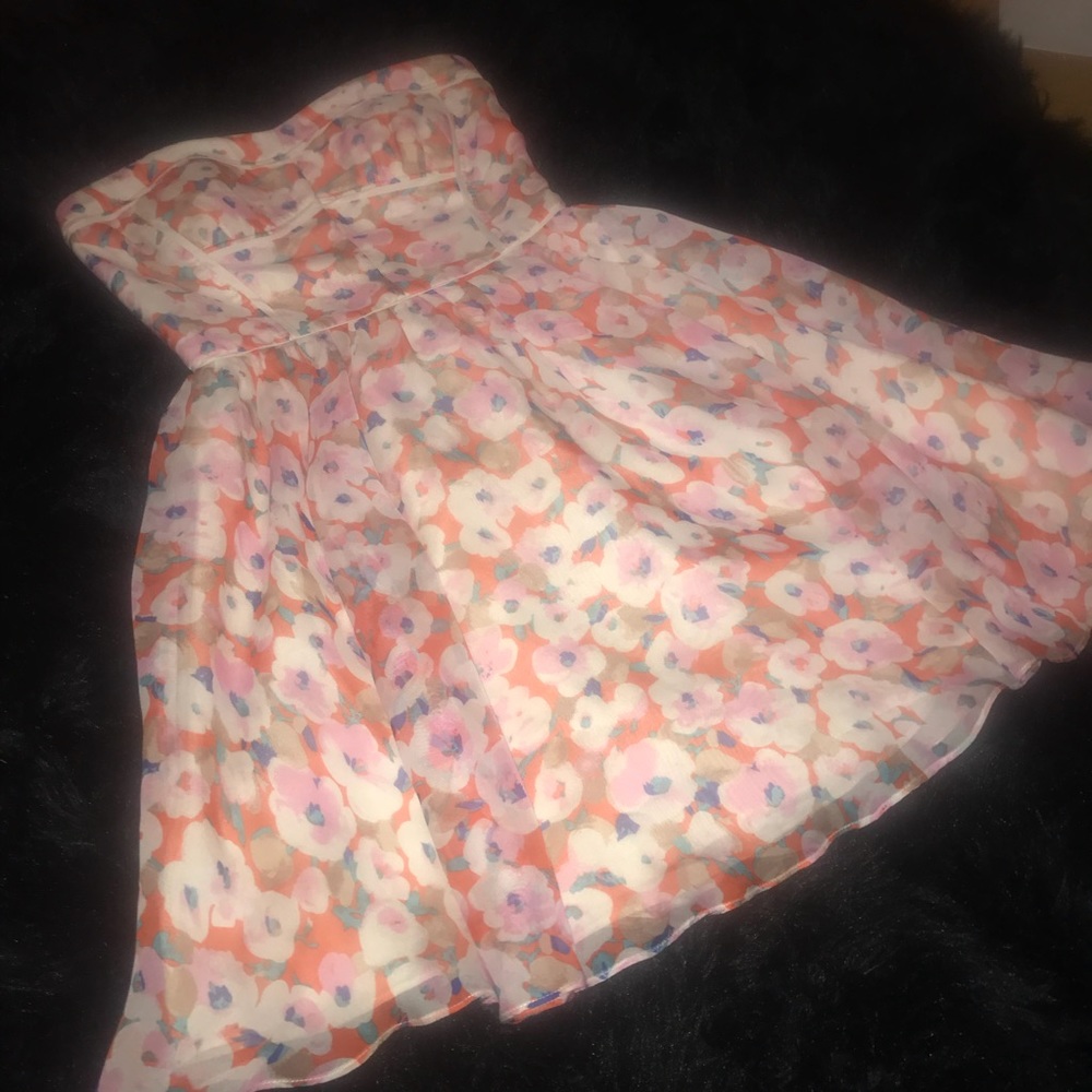 Orange Floral Dress